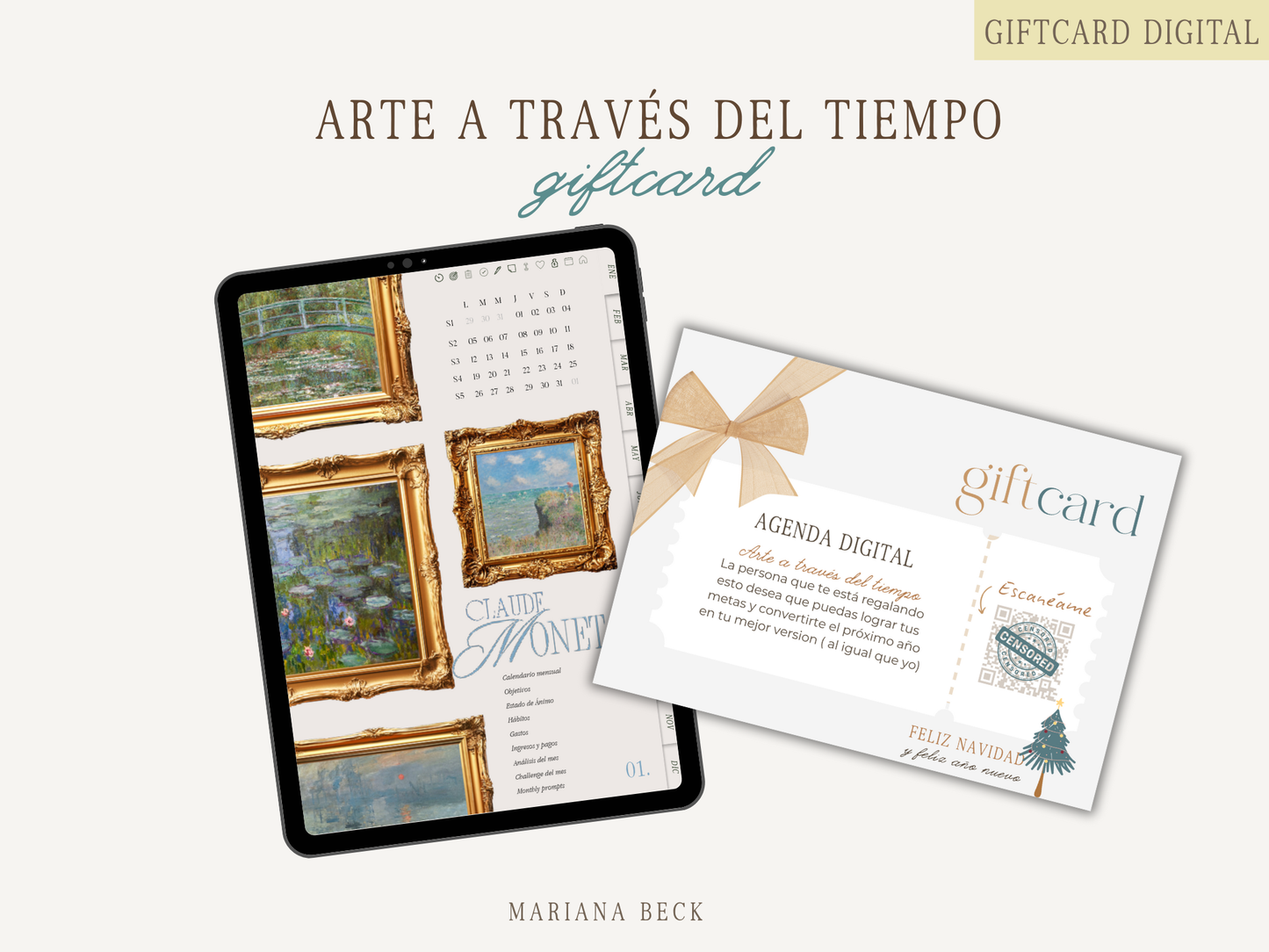 Gift Card- Agenda Arte a través del tiempo 🎨